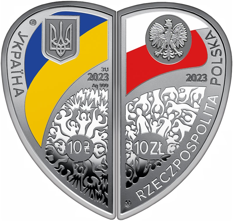 Набір із двох срібних монет “Дружба та братство - найбільше багатство” у футлярі (Срібло)